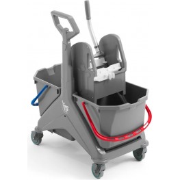 TTS Уборочная тележка Nickita Tec, отжим Tec, боковая ручка, двухведерная 15*15